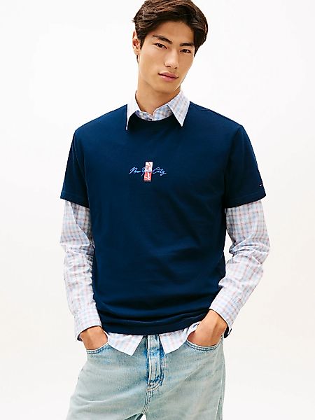 Tommy Jeans T-Shirt "TJM REGULAR SIGN BLOCK" Regular fit mit Rundhalsaussch günstig online kaufen