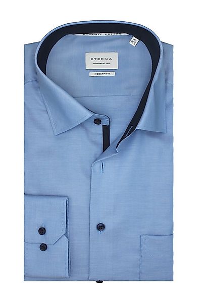 Eterna Langarmhemd Modern Fit I Blau I Bügelfrei I Langarm I Dynamic Cotton günstig online kaufen