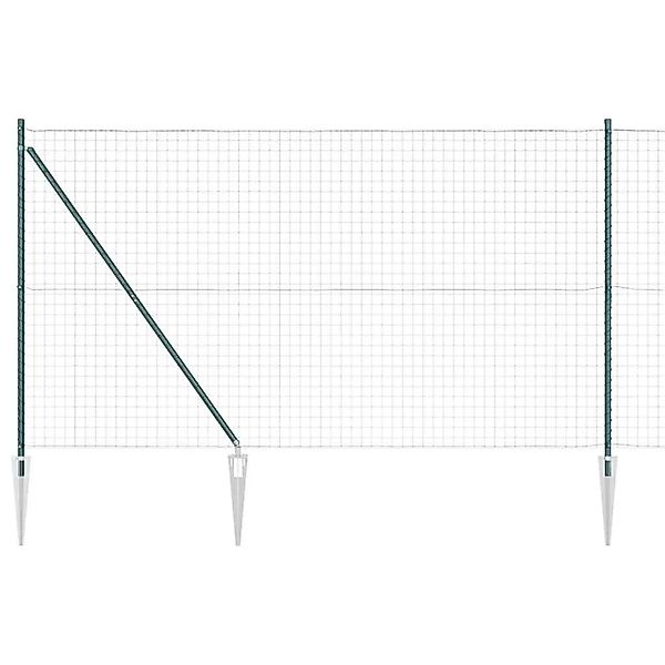 vidaXL Zaun mit Pfosten Grün 1,5 x 10 m Stahl und PVC 3350542 günstig online kaufen