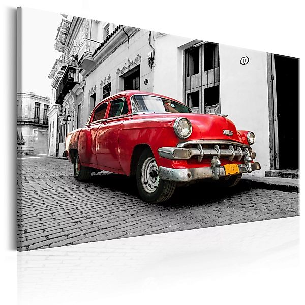 Wandbild - Cuban Classic Car (Red) günstig online kaufen