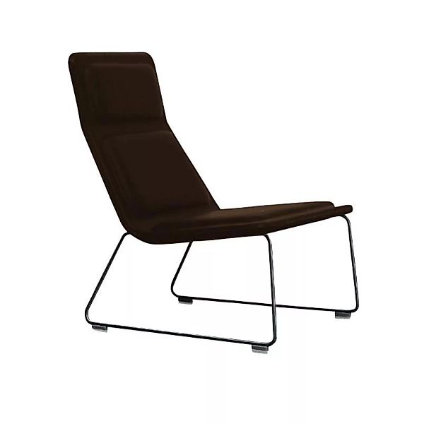 Cappellini - Low Pad Sessel - dunkelbraun/Leder/BxHxT 57,5x75x70,5cm/Gestel günstig online kaufen
