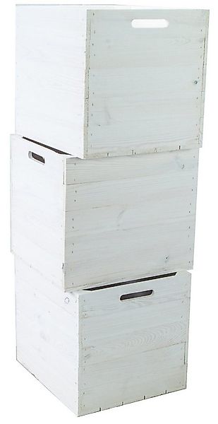 Kistenkolli Altes Land Allzweckkiste 3er set Holzkiste weiß passend für Kal günstig online kaufen