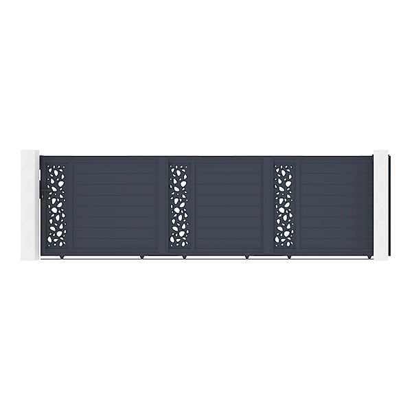 Casanoov 5M Sunny H 140 Graues Aluminium Schiebetor günstig online kaufen