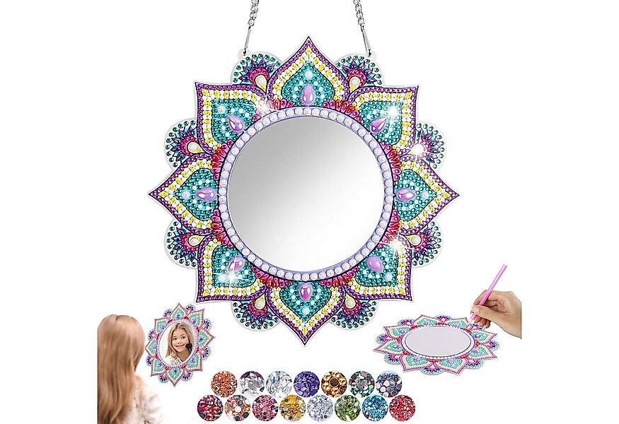 GOLDEN Gemälde GOLDEN Diamond Painting Wandspiegel Rund Acryl Mandala günstig online kaufen