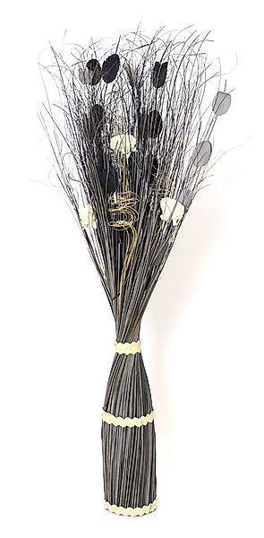 Kunstzweig Dekobündel "Anthrazit" grau + schwarz, ca. 100 cm hoch, Naturdek günstig online kaufen