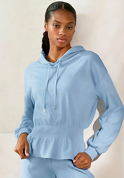 LASCANA Hoodie, mit elastischer Raffung in der Taille, Loungewear günstig online kaufen