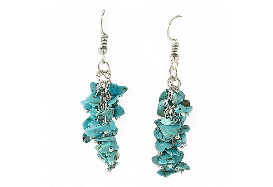 Eyecatcher Paar Ohrhaken Ohrringe mit hängenden Steinen türkis oder klar günstig online kaufen
