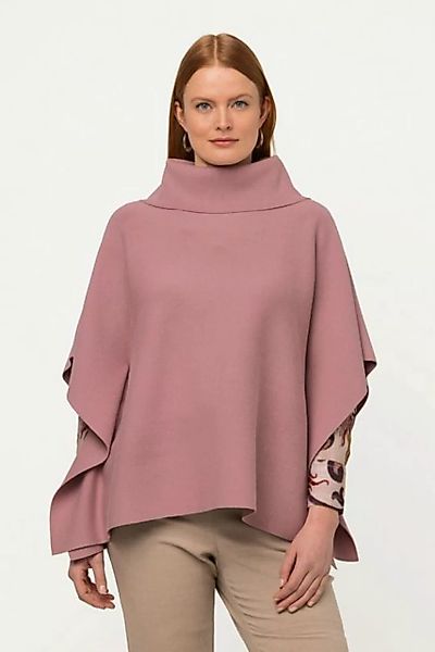 Ulla Popken Pullunder Poncho-Pullover Oversized Stehkragen ärmellos günstig online kaufen