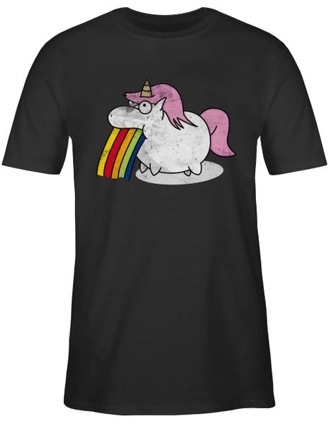 Shirtracer T-Shirt Kotzendes Einhorn Vintage Einhorn günstig online kaufen