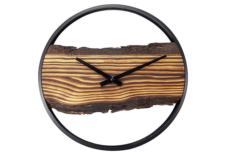 NEXTIME Wanduhr 3264BR (aus echtem Massivholz) günstig online kaufen