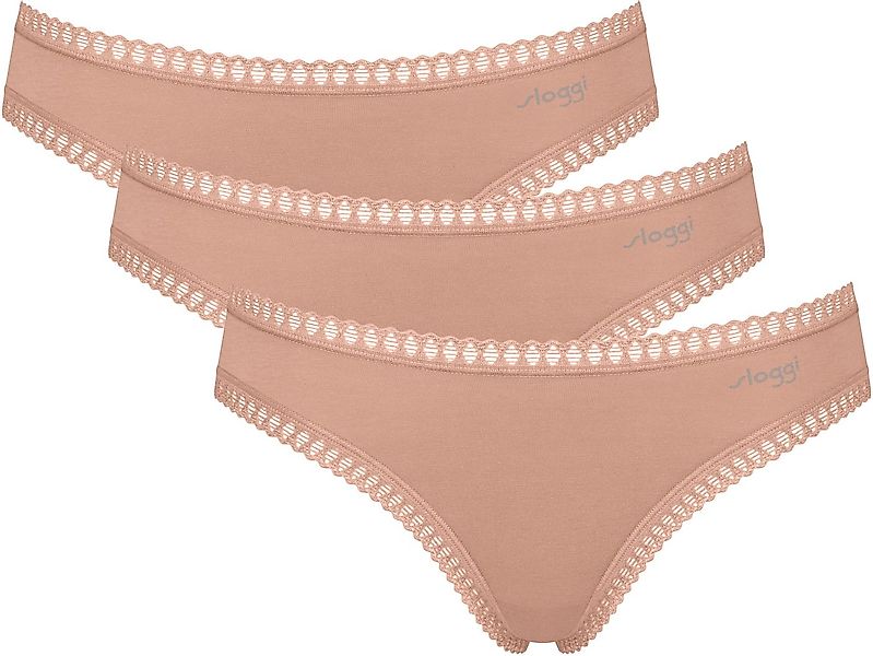 sloggi Minislip GO Crush (3er Pack) dehnbare Spitzendetails, uni, gemustert günstig online kaufen