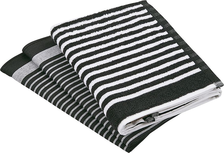 ROSS Geschirrtuch "Exclusiv" 1x Küchen-Frottiertuch 50x50 cm Streifen u. 2x günstig online kaufen