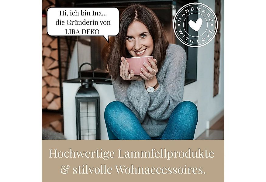 LIRA Deko Kissenhülle Lammfell Kissenbezug Tibetlammkissen 100% mongolische günstig online kaufen