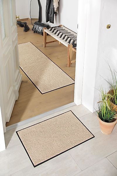 my home Fußmatte »Lavea«, rechteckig, 9 mm Höhe, Schmutzfangmatte, Uni-Farb günstig online kaufen