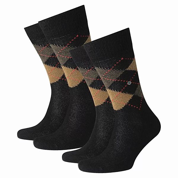 Burlington 2er Pack Herren Socken PRESTON - Rautenmuster, 40-46 (2x 1 Paar) günstig online kaufen