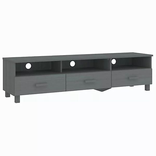 furnicato TV-Schrank HAMAR Dunkelgrau 158x40x40 cm Massivholz Kiefer (1-St) günstig online kaufen