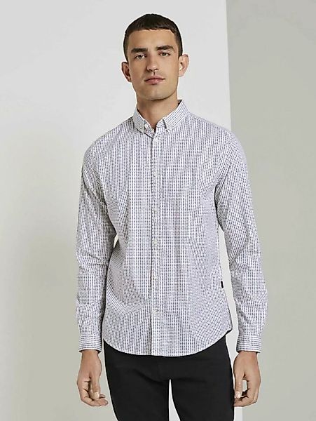 TOM TAILOR Langarmhemd Gemustertes Slim Fit Hemd günstig online kaufen