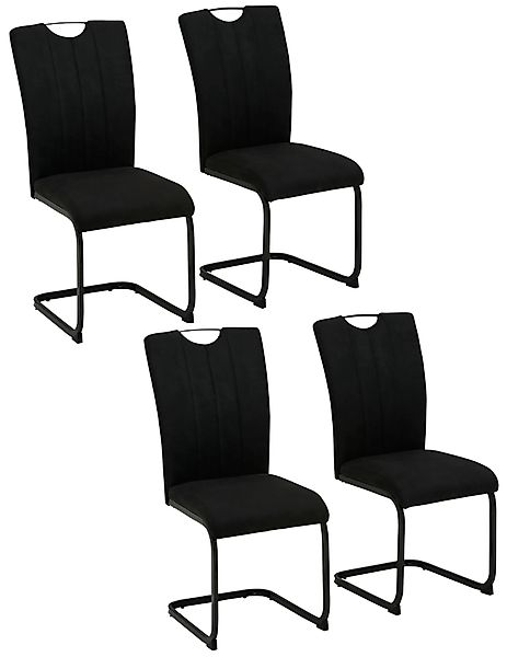 Home affaire Freischwinger "Napoli" (Set) 4 Stk.Vintage-Mikrofaser Bezug, B günstig online kaufen