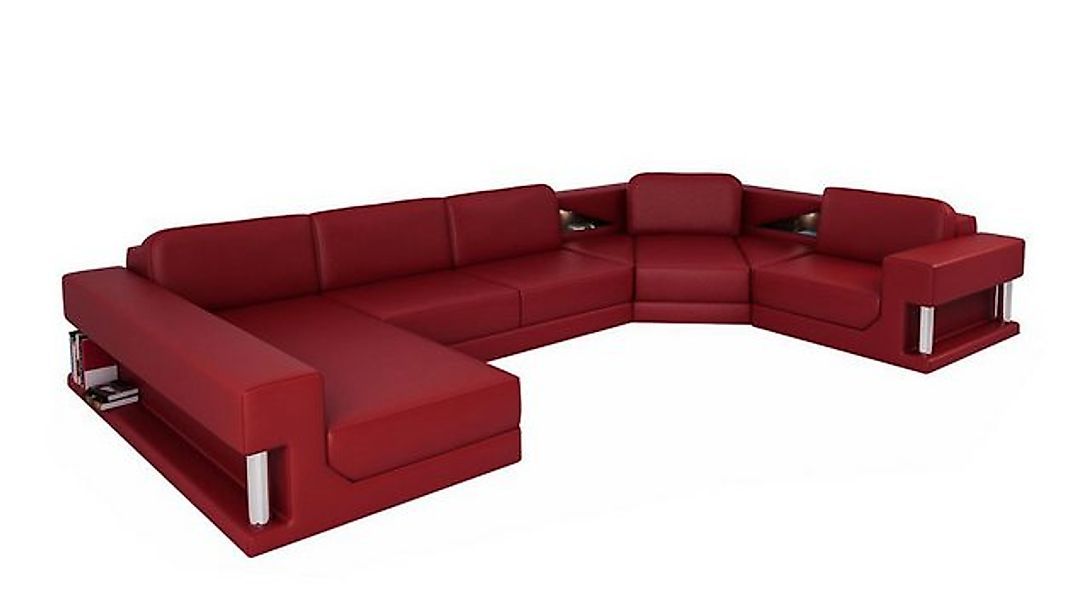 Xlmoebel Ecksofa Neu Gestaltetes Ecksofa aus Leder in U-Form für das Wohnzi günstig online kaufen