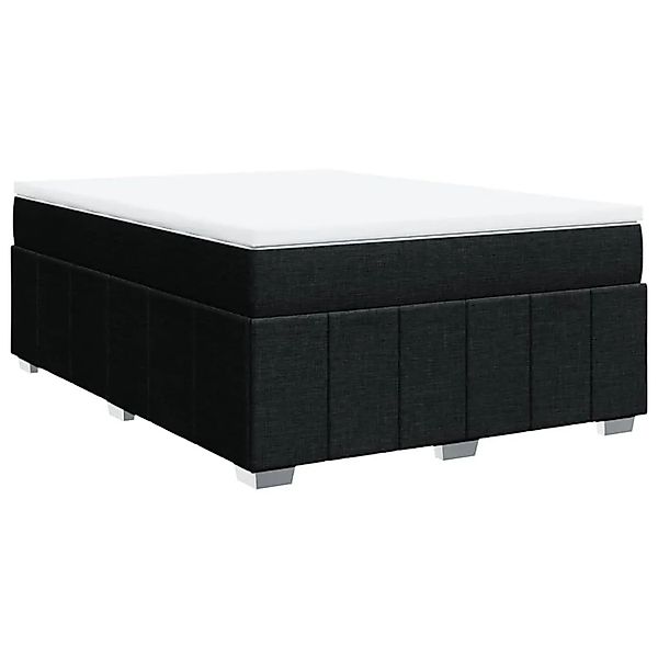 vidaXL Boxspringbett mit Matratze Schwarz 140x200 cm Stoff 3285479 günstig online kaufen
