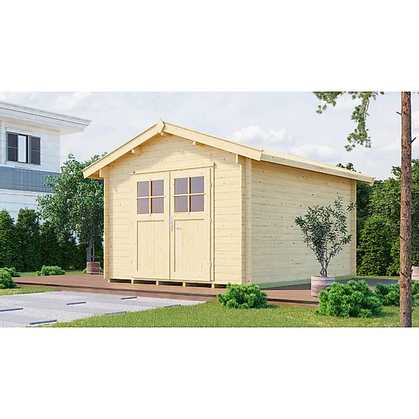 Weka Holz-Gartenhaus Satteldach Unbehandelt 410 cm günstig online kaufen