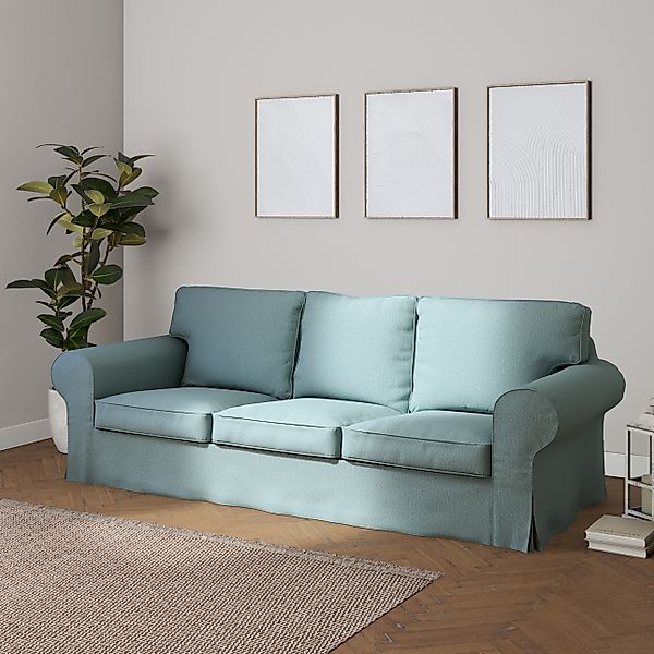 Bezug für Ektorp 3-Sitzer Sofa nicht ausklappbar, blau, Sofabezug für Ektor günstig online kaufen
