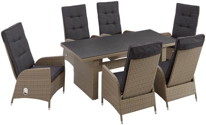 KONIFERA Garten-Essgruppe Brisbane, (Set, 13-tlg., 6 günstig online kaufen