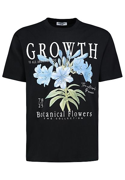 SUBLEVEL T-Shirt Botanische Blumenkollektion mit Wachstumsmotto günstig online kaufen