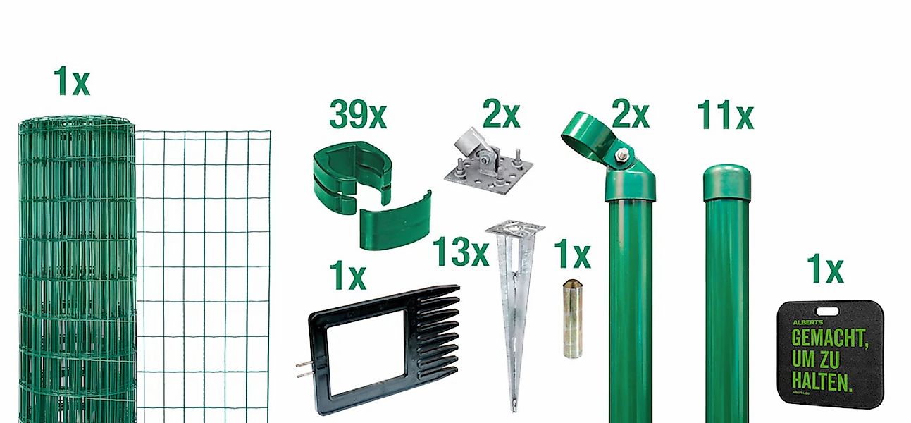 Alberts Schweißgitter "Fix-Clip Pro" Höhe: 80-150cm, Gesamtlänge: 10 und 25 günstig online kaufen
