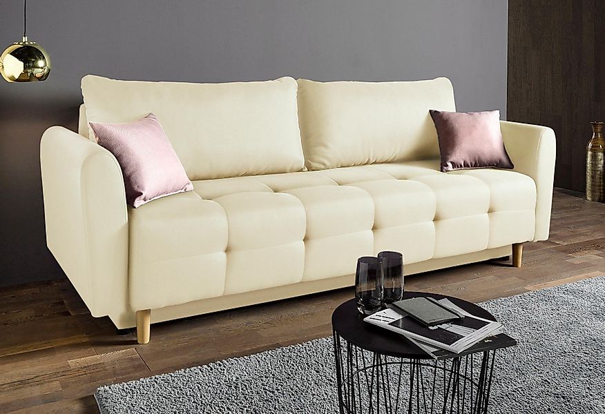 INOSIGN Schlafsofa "Nordic", inklusive Bettkasten und Zierkissen günstig online kaufen