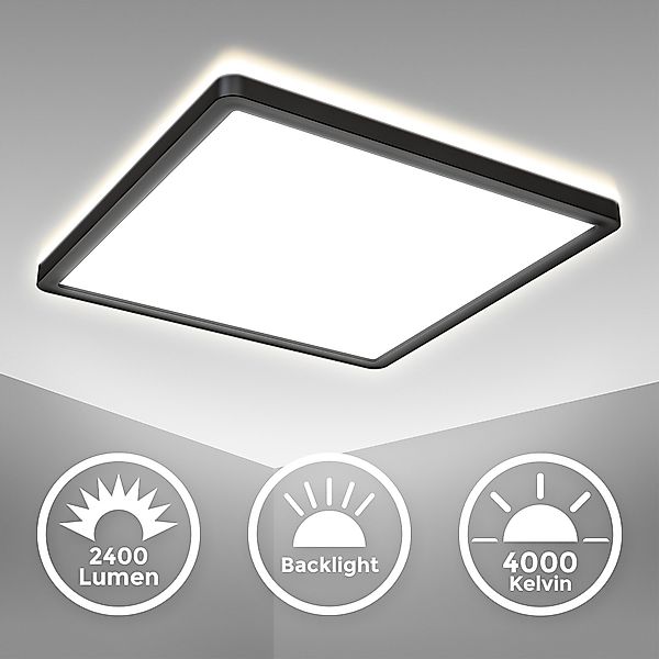 B.K.Licht Deckenleuchte ultra-flach LED Decken-Panel 29x29cm günstig online kaufen