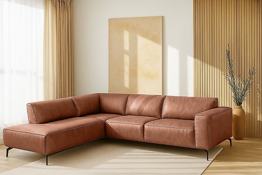 PLACES OF STYLE Ecksofa »Lorcan, Breite 275 cm, weiches Sitzgefühl« Massivh günstig online kaufen