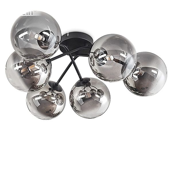 hofstein Deckenleuchte Deckenlampe aus Metall/Glas in günstig online kaufen