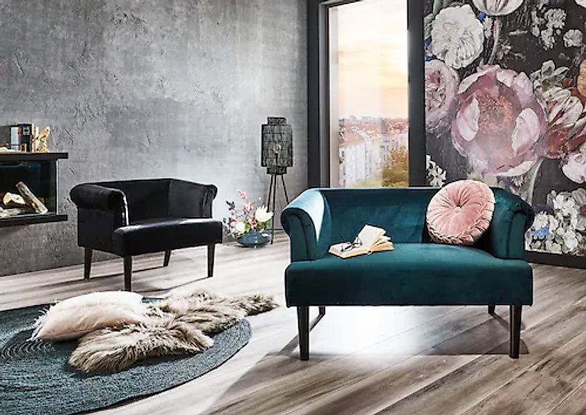 ATLANTIC home collection 1,5-Sitzer »Charlie«, XXL-Sessel mit Samtveloursbe günstig online kaufen