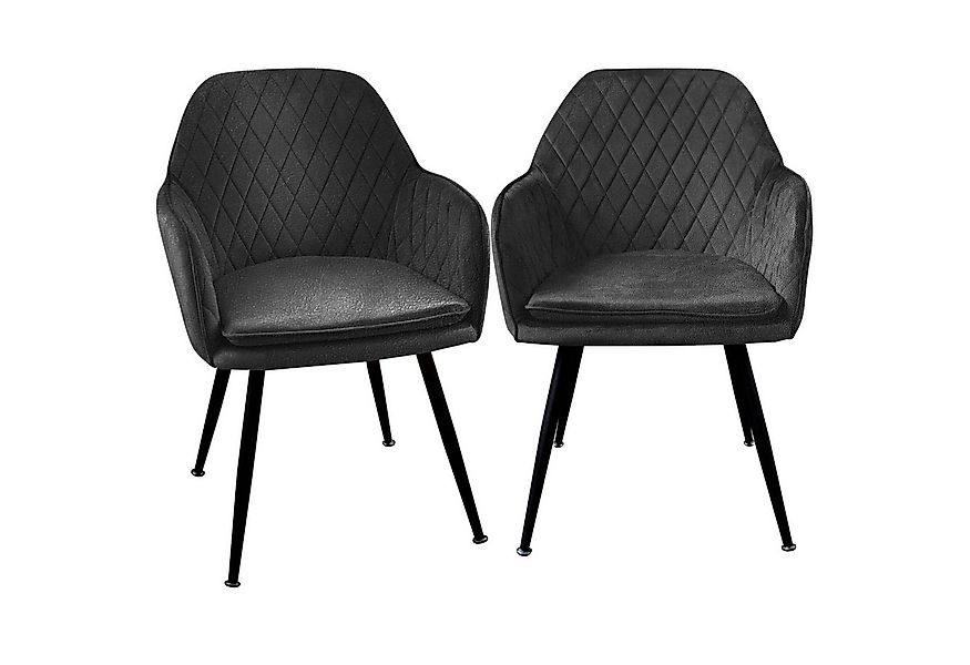 TRISENS Esszimmerstuhl (Stück, 2 St), Armlehnenstuhl mit abgestepptem Samtb günstig online kaufen