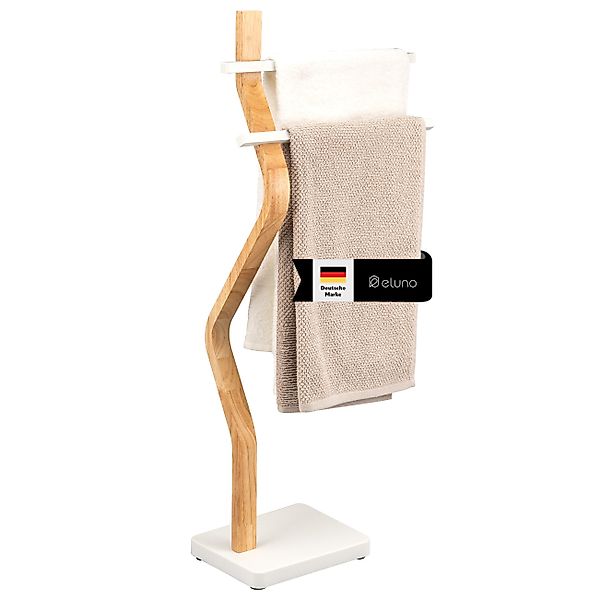 eluno Handtuchhalter freistehend, 2 Stangen FSC-Holz günstig online kaufen