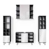 Vicco Badmöbel-Set Fynn, Anthrazit/Weiß, 4 Teile, günstig online kaufen