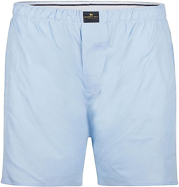 Steppin' Out Boxershorts Solid Popeline Hellblau - Größe M günstig online kaufen