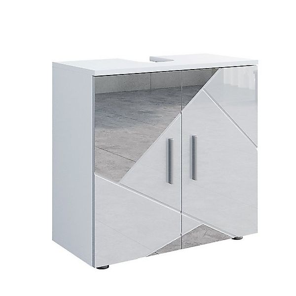 Vicco Waschbeckenunterschrank Irma Weiß Hochglanz mit Einsätzen 60 x 59 cm günstig online kaufen