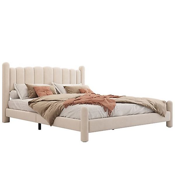 Welikera Polsterbett Polsterbett 180*200cm Lattenrost Kopfteil Zylindrische günstig online kaufen