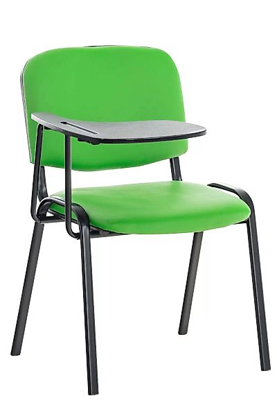 Stuhl Ken mit Klapptisch Kunstleder-grün-Metall matt schwarz günstig online kaufen