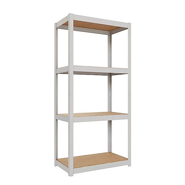 Ar Shelving Regal Rivet D-Carbon Style M 150 x 70 x 40 cm Grauweiß & Eiche günstig online kaufen