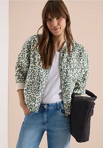 CECIL Blouson im Leo-Look aus Leinenmix günstig online kaufen