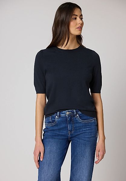 STREET ONE 3/4 Arm-Pullover in Unifarbe günstig online kaufen
