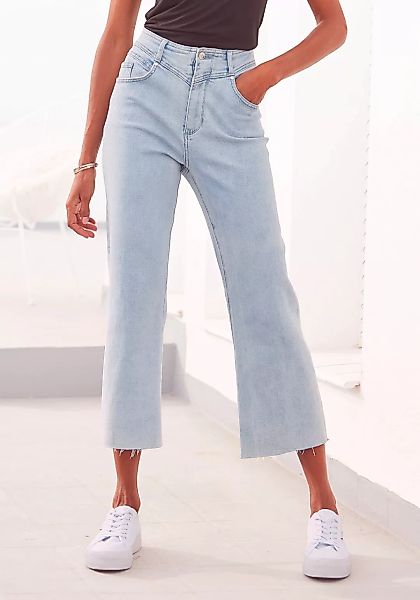 LASCANA 7/8-Jeans, mit leicht ausgefransten Beinabschlüssen günstig online kaufen