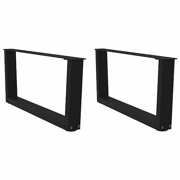 vidaXL Couchtischbeine V-Form 2 Stk Schwarz 70x30-31,3 cm Stahl 4012616 günstig online kaufen