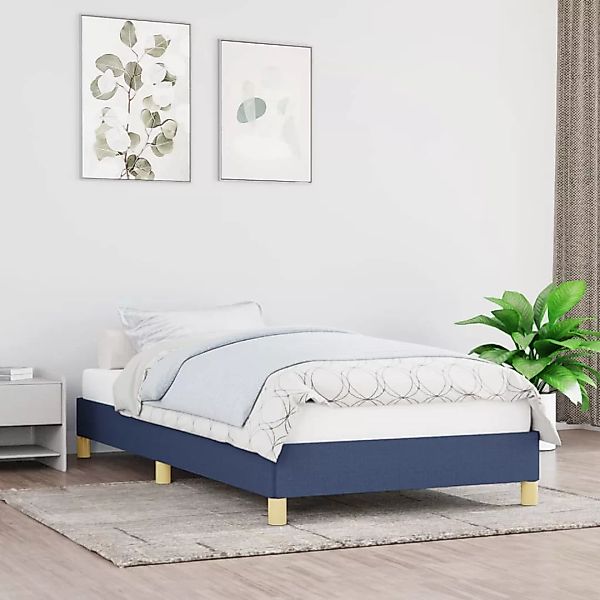 Vidaxl Bettgestell Blau 90x190 Cm Stoff günstig online kaufen