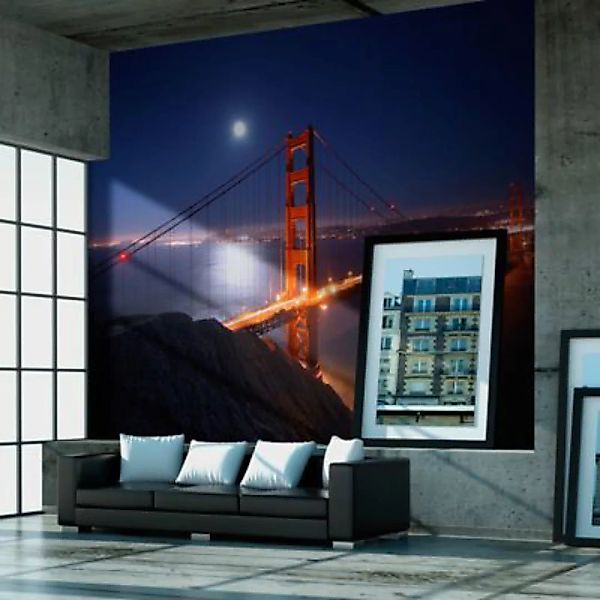 artgeist Fototapete Golden Gate Bridge bei Nacht mehrfarbig Gr. 350 x 270 günstig online kaufen