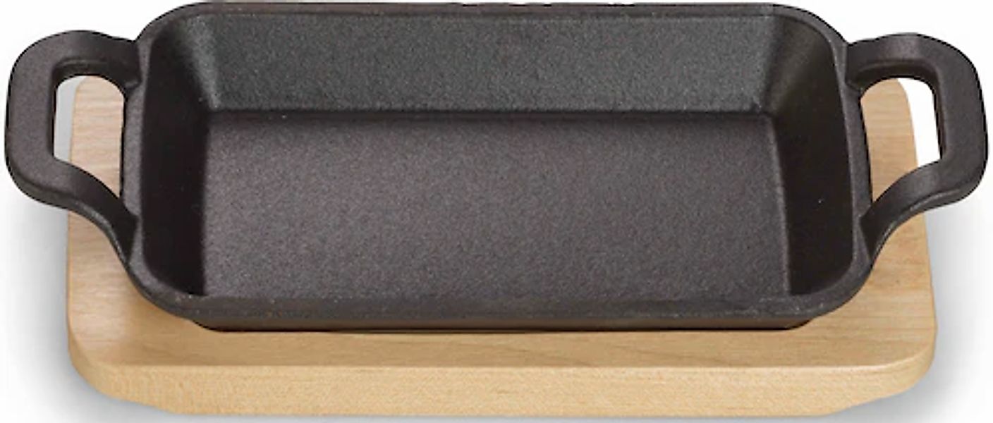 ECHTWERK Auflaufform, Gusseisen, (1 St.), Mini-Auflaufform mit Servierbrett günstig online kaufen