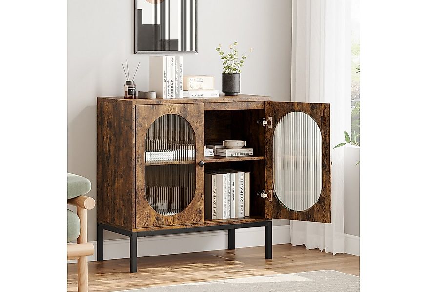 GarveeMore Sideboard mit 2 Türen und verstellbaren Regalen,83x80x40cm, Küch günstig online kaufen